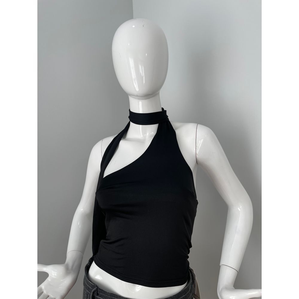 Commense Halter Neck Asymmetrical Top size S black - Picture 5 of 6